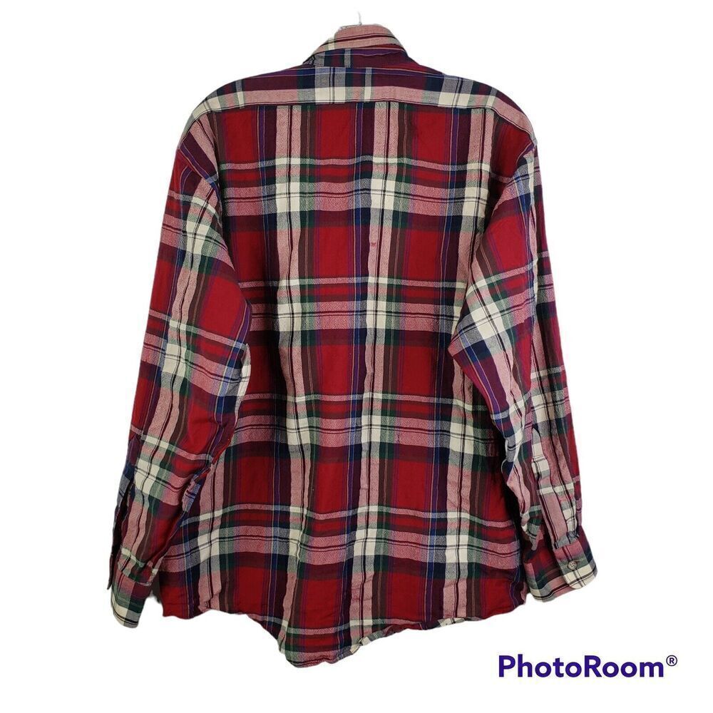Pendleton Shirt Mens Vintage Board Wool Red Plaid Long Sleeve Button Down - Picture 3 of 9